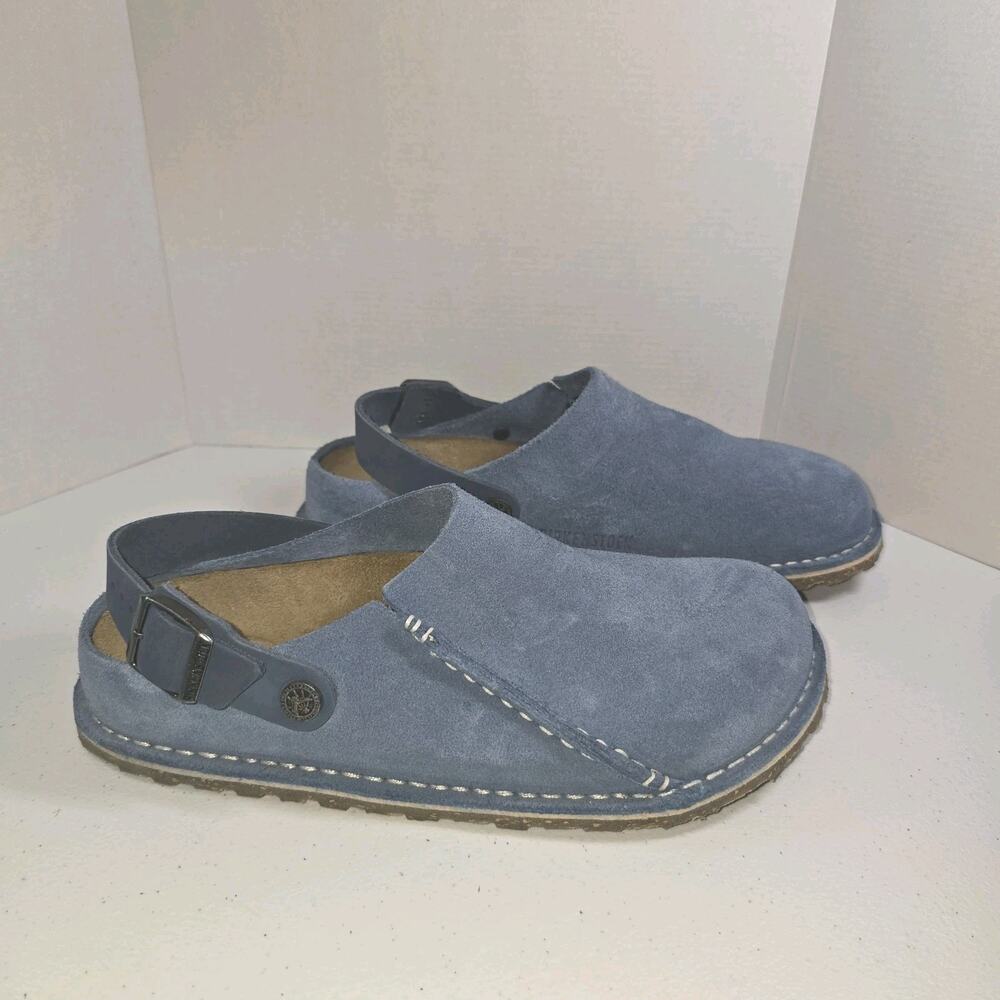 Birkenstock Lutry Premium Suede Elemental Blue EU38/ W 7-7.5 NWOB - Picture 7 of 11